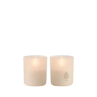 Glass Candle, Vanilla, 2-pack, 6x7 cm